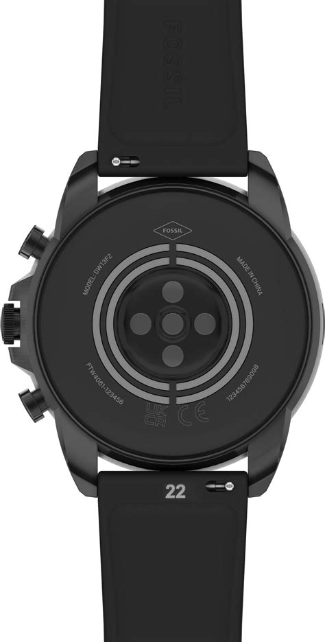 Best Buy Fossil Gen 6 Smartwatch 44mm Silicone Black FTW4061V