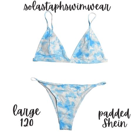 Shein Sky Blue Bikini Women S Fashion Swimwear Bikinis Swimsuits