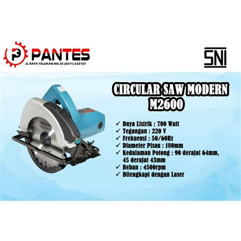 Jual Modern M2600L M 2600 L M 2600L Gergaji Kayu Laser Circular Saw