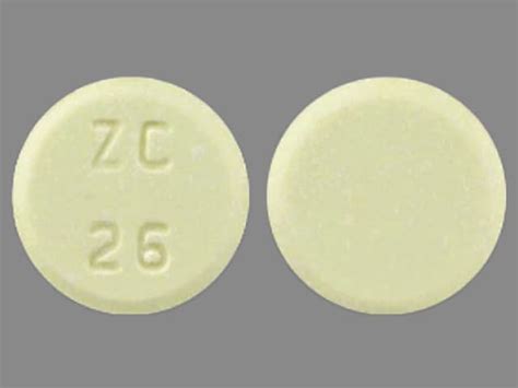 Pill Finder Zc 26 Yellow Round