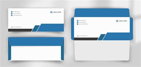 Premium Vector Clean Bule And Black Color Minimal Envelope Design