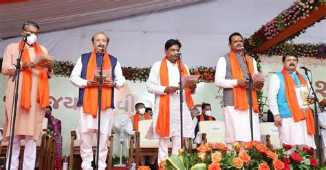 Bjp Drops All Ministers Of Previous Gujarat Government 24 Fresh Faces Sworn In New Cms Team