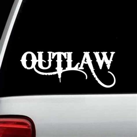 Outlaw Decal Sticker Custom Made In The Usa Fast Shipping