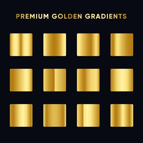 Premium Gold Gradient Set 2083937 Vector Art at Vecteezy