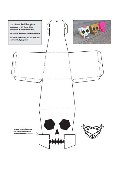 Papercraft Skull Mask Template