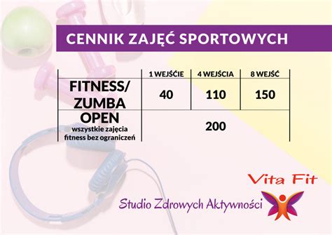 Cennik Vita Fit Studio Zdrowych Aktywno Ci Orzesze