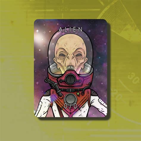 Fallout Zetan Alien Token For Magic The Gathering Etsy