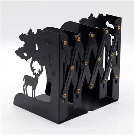 Creative Bookends Adjustable Metal Books Holder For Shelf Desk Book