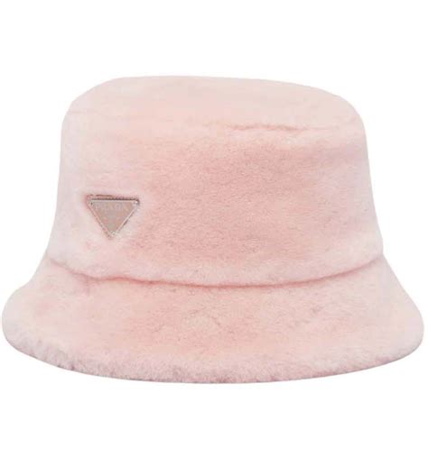 Prada Shearling Bucket Hat Orchid Pink In Shearling With Silver Tone Us