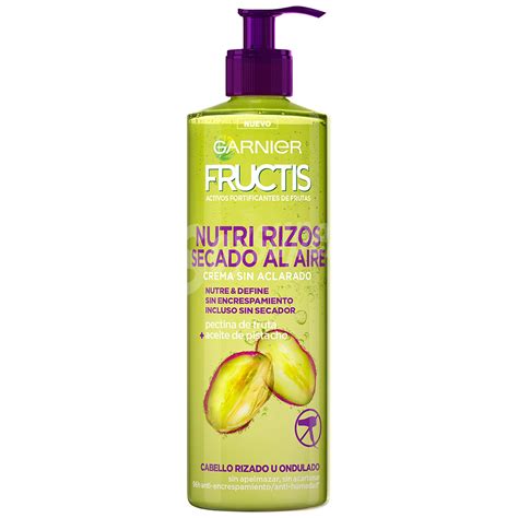 Fructis Garnier Crema Capilar Nutri Rizos Sin Aclarado Dosificador Ml