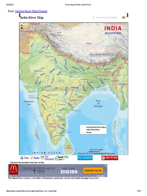 River Map of India, India Rivers | PDF