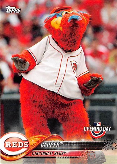 Gapper Mascot Baseball Card 2016 Topps Opening Day M5 Cincinnati Reds