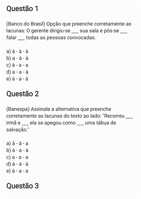 Exerc Cios Sobre Crase Para Ano Gabarito Librain