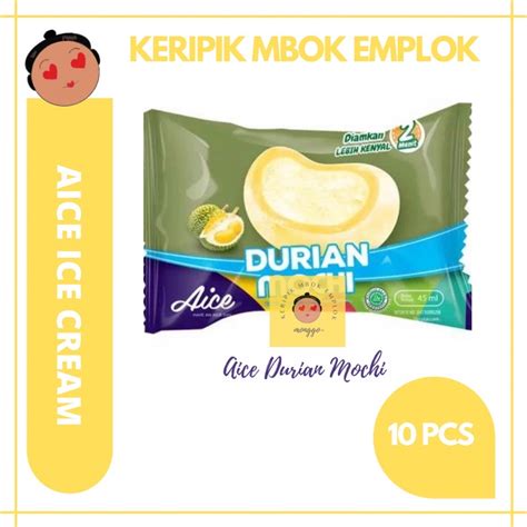 Jual Aice Ice Cream Es Krim Mochi Durian Duren 45 Gr 10 Pcs Indonesia