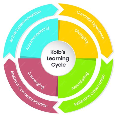 Premium Vector | Kolb's Learning Cycle Infographic Vector Illustration