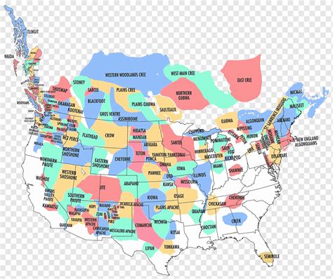 Mapa De Los Nombres Nativos De Estados Unidos Nutrinat