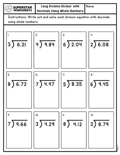 Free Printable Division Worksheet 1 To 10 Creative Center Worksheets Library