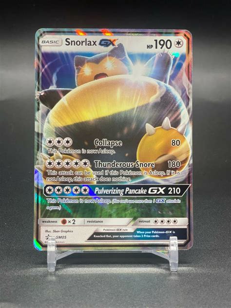 Mavin Pokémon SM Promos Snorlax GX Holo Black Star Promo SM05