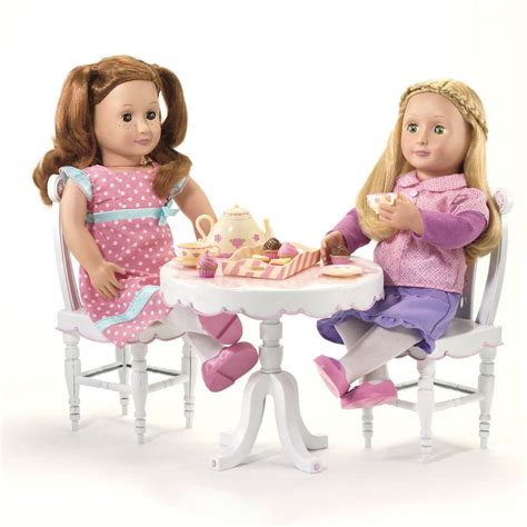 Our Generation Tea Parlor Table and Chairs Accessory Set | OG Doll Tea ...