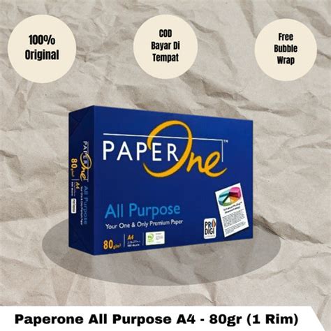 Jual Kertas HVS PaperOne A4 80gr All Purpose 1 Rim Jakarta Timur