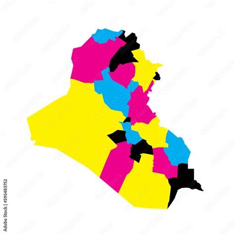 Iraq political map of administrative divisions - governorates and ...