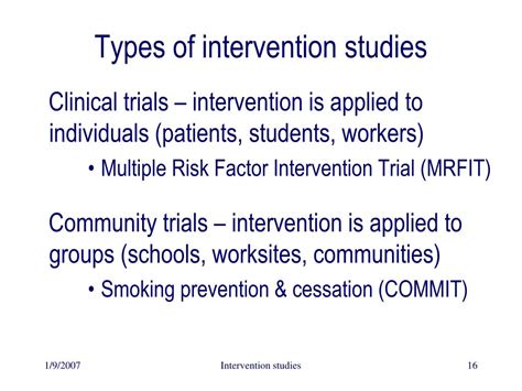 Ppt Study Designs Intervention Trials Powerpoint Presentation Free