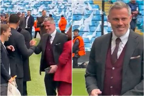 Jamie Carragher Goes Bright Red During Awkward Rio Ferdinand Meeting