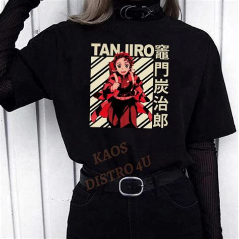 Jual Baju Kaos Anime Demon Slayer Kimetsu Kimetsu No Yaiba Tanjiro