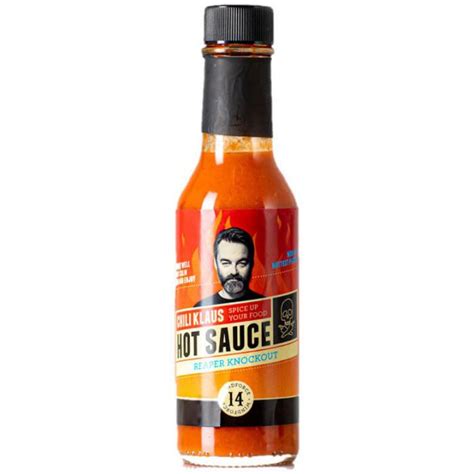 Kjøp Chili Klaus Hot Sauce Reaper Knockout 147ml Hos Coopers Candy Godteri På Nett