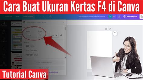 Cara Membuat Ukuran Kertas Atau Media F Di Canva Youtube