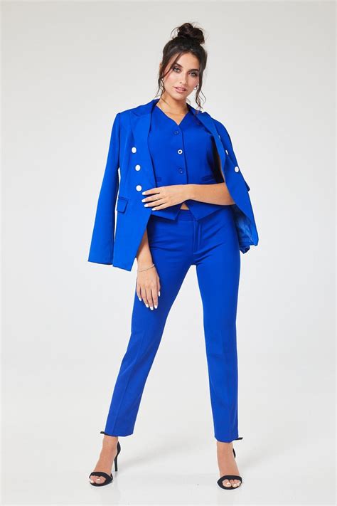 Discover 87 Ladies Royal Blue Trouser Suit Super Hot Vn