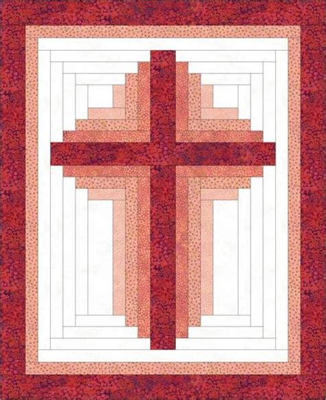 Free Christian Cross Quilt Pattern Log Cabin Bing Cross Quilt Log