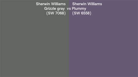 Sherwin Williams Grizzle Gray Vs Plummy Side By Side Comparison