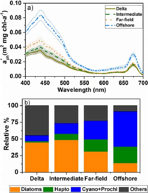 A Chlorophyll A Specific Absorption Spectra Of Phytoplankton In Each