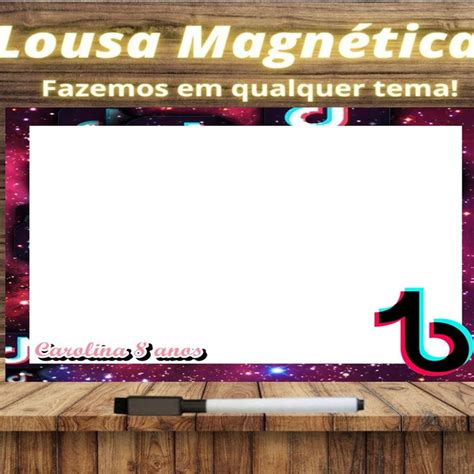 Lousa Magn Tica Tik Tok Embalagem Elo Produtos Especiais