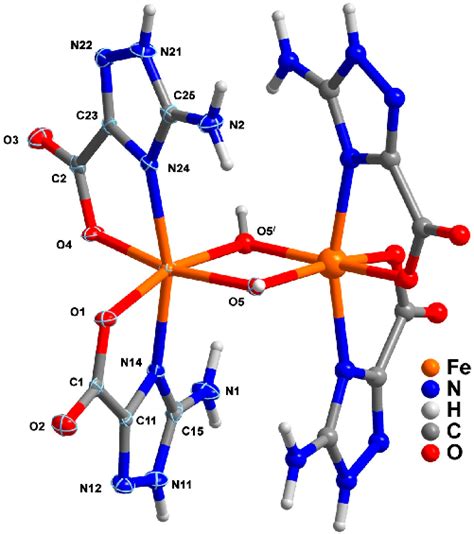 Representation Of The Binuclear Complex Fe Hatrc Oh Present In