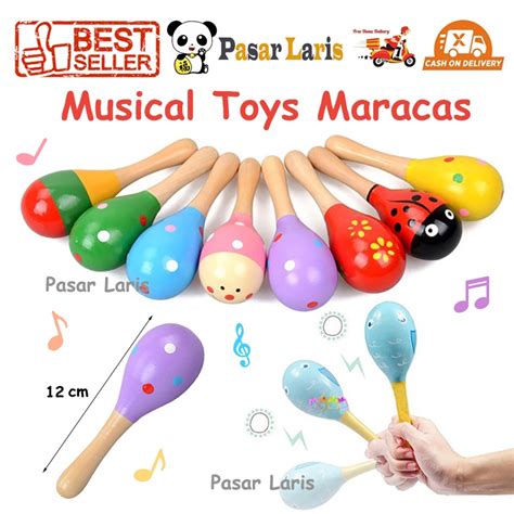 Jual MAINAN MUSIK BAYI MARACAS BABY STIK KERINCINGAN RATTLE MARAKAS