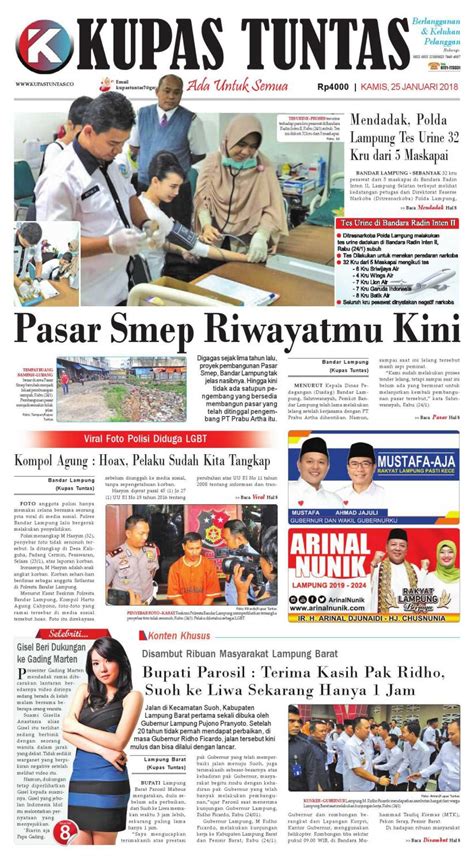 Surat Kabar Harian Kupas Tuntas Edisi Kamis Januari By Kupas