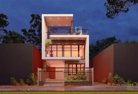 Modern Triplex House Design On Behance