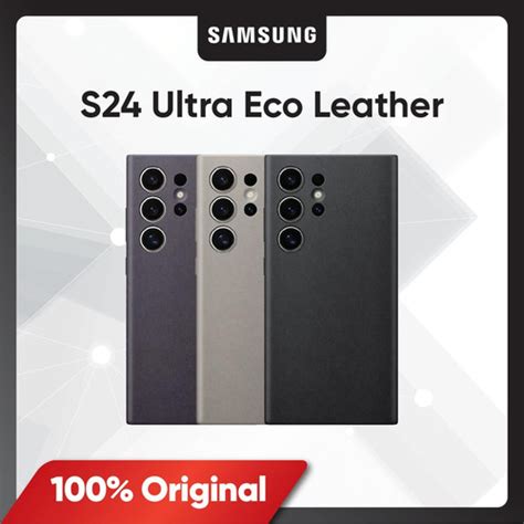 Jual Samsung Original Case S24 Ultra 5g Vegan Leather Black Kab