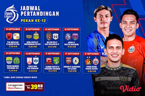 Jadwal Lengkap Bri Liga Pekan Vidio