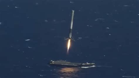 Video After Historic Manned Launch Spacex Recovers Booster At Sea