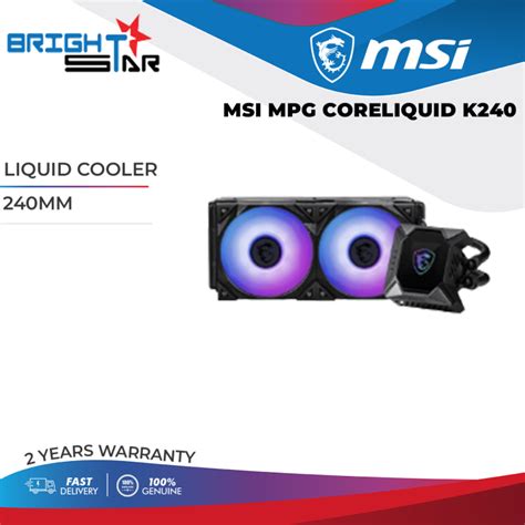 Msi Cooler Mpg Coreliquid K240 240mm Lazada