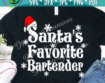 Bartender Christmas Svg Etsy