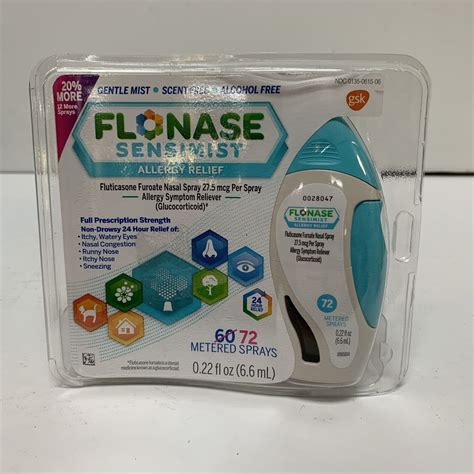 Flonase Sensimist 72 Metered Sprays Exp 07 25 258 Ebay