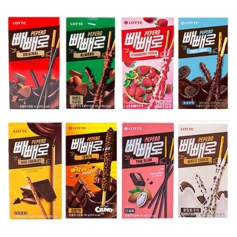 LOTTE PEPERO ORIGINAL ALMOND WHITE COOKIE CHOCO COOKIE PEANUT