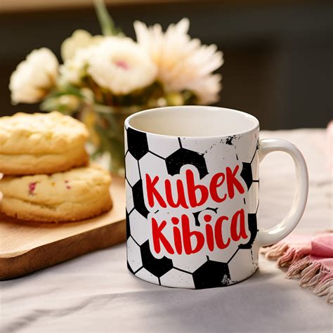 Kubek ceramiczny z grafiką Kubek ceramiczny kibica 330 ml na prezent