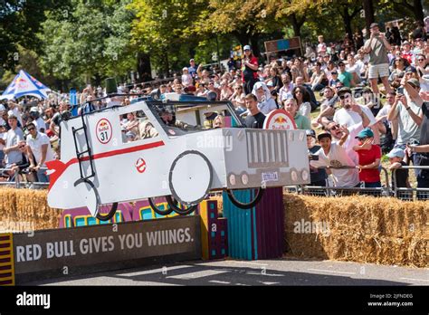 Team Ghostbusters Kart Taking The Final Jump At The Red Bull Soapbox