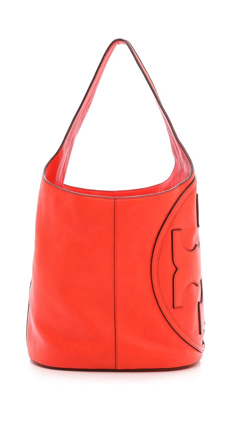 Tory Burch All T Hobo Bag Poppy Red In Red Lyst