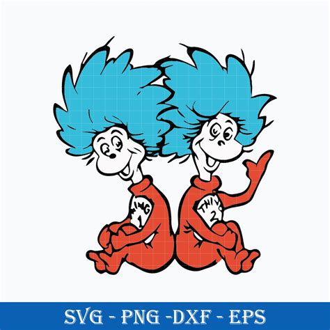 Thing One Thing Two Svg Dr Seuss Character Svg Dr Seuss Inspire